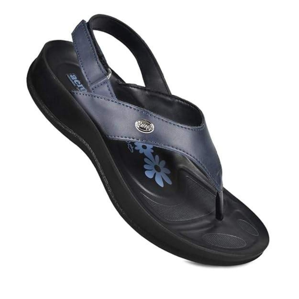 Aerosoft Tuft Womens Arch Supportive Lightweight Slingback Sandals Blue Size 5-6